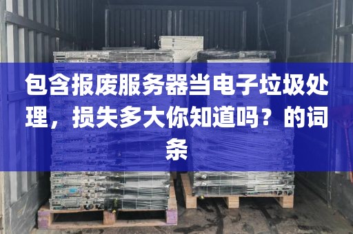 包含报废服务器当电子垃圾处理，损失多大你知道吗？的词条