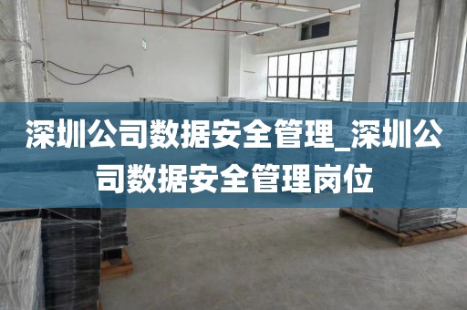 深圳公司数据安全管理_深圳公司数据安全管理岗位
