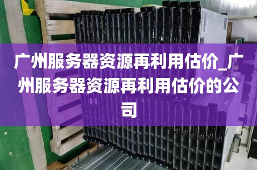 广州服务器资源再利用估价_广州服务器资源再利用估价的公司